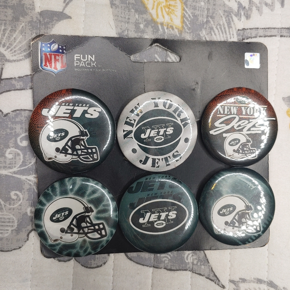 Jets NFL Buttons (6-Pack)
